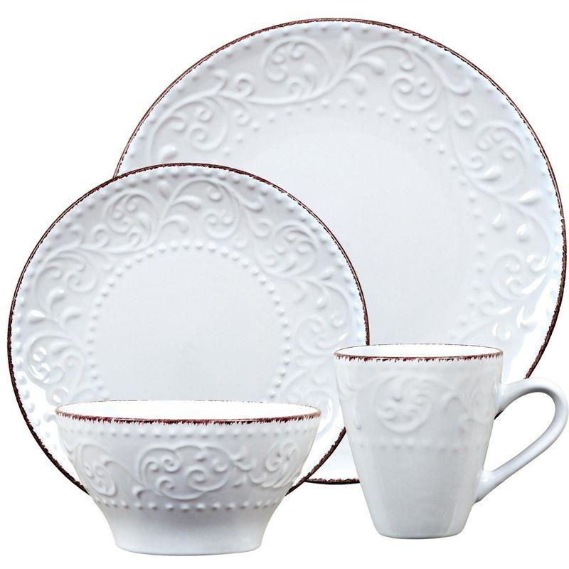 Lorren Home Trends Lorren 16 Piece Stoneware Dinnerware Set - Service for 4