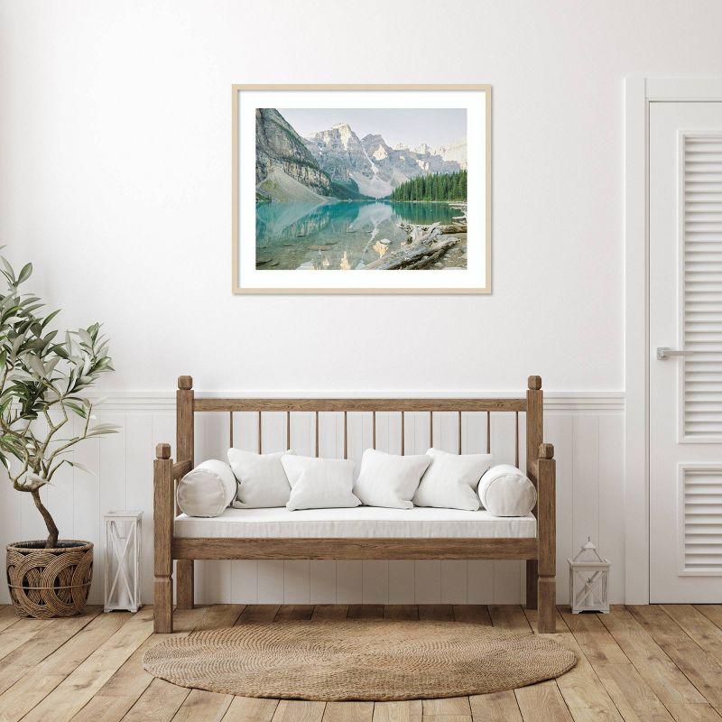 Amanti Art Moraine Lake Reflection by Justine Milton Wood Framed Wall Art Print