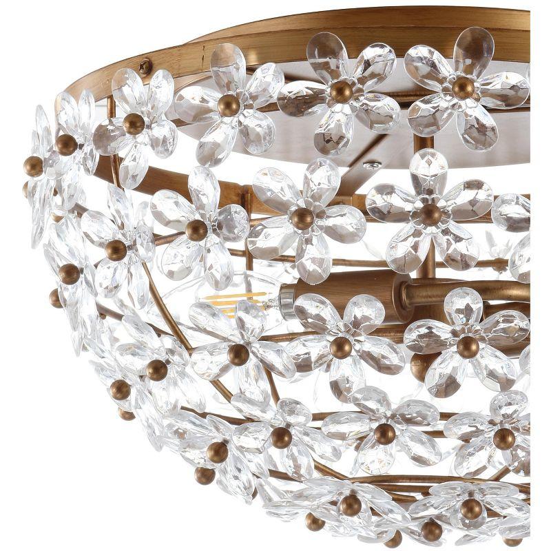 JONATHAN Y Isabelle Metal/Acrylic LED Flush Mount