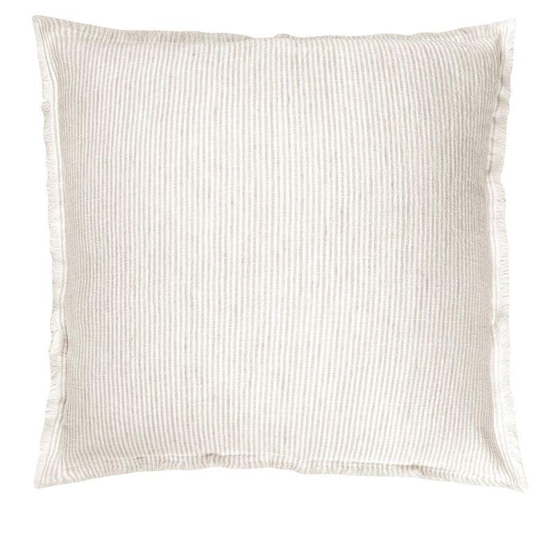 Anaya Fringed Feather Throw Pillow