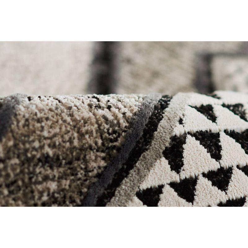Momeni 9'3"x12'6" Noho Cooper Machine Loomed Area Rug Ivory: Geometric Pattern, Low Pile, Indoor Use, Polyester