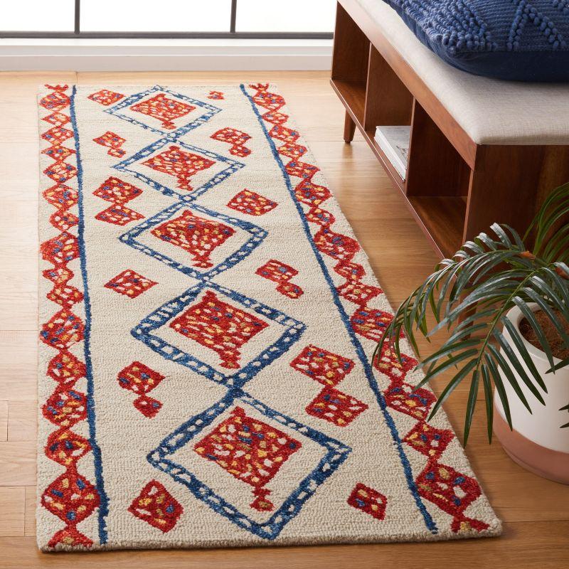Aspen APN702 Hand Tufted Runner Rug - Ivory/Multi - 2'3"x9' - Safavieh.