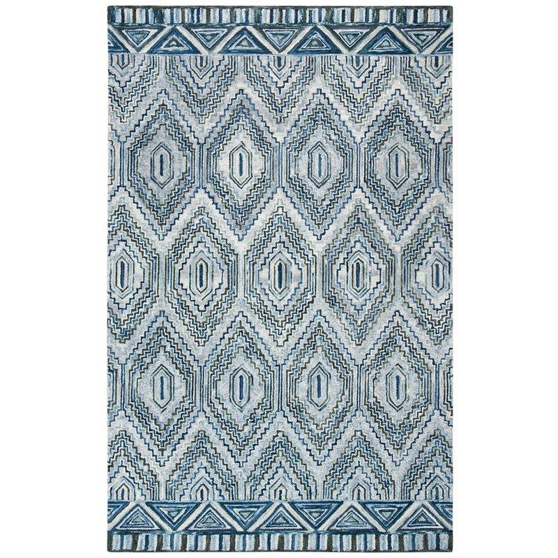 Aspen APN823 Hand Tufted Area Rug - Grey/Blue - 4'x6' - Safavieh.