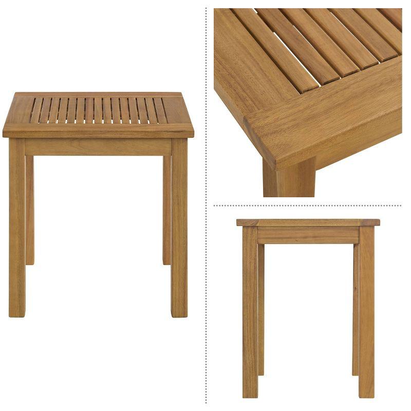 Alaterre Furniture 2pc Okemo Outdoor Weather-Resistant Rectangular Side Table