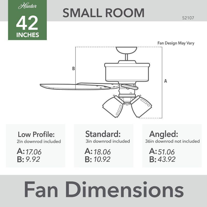 42" Builder 5 - Blade Standard Ceiling Fan with Pull Chain and Light Kit Included