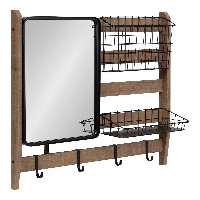 Kate and Laurel Tanner Metal Wall Organizer with Key Hooks