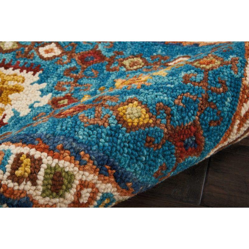 Nourison Vivid Teal Area Rug VIV09 2'3"X7'6"