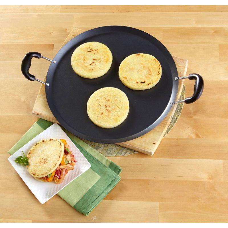 IMUSA 11" Round Carbon Steel Nonstick Comal - Black: Tortilla Griddle, Gas & Electric Compatible, Hand Wash