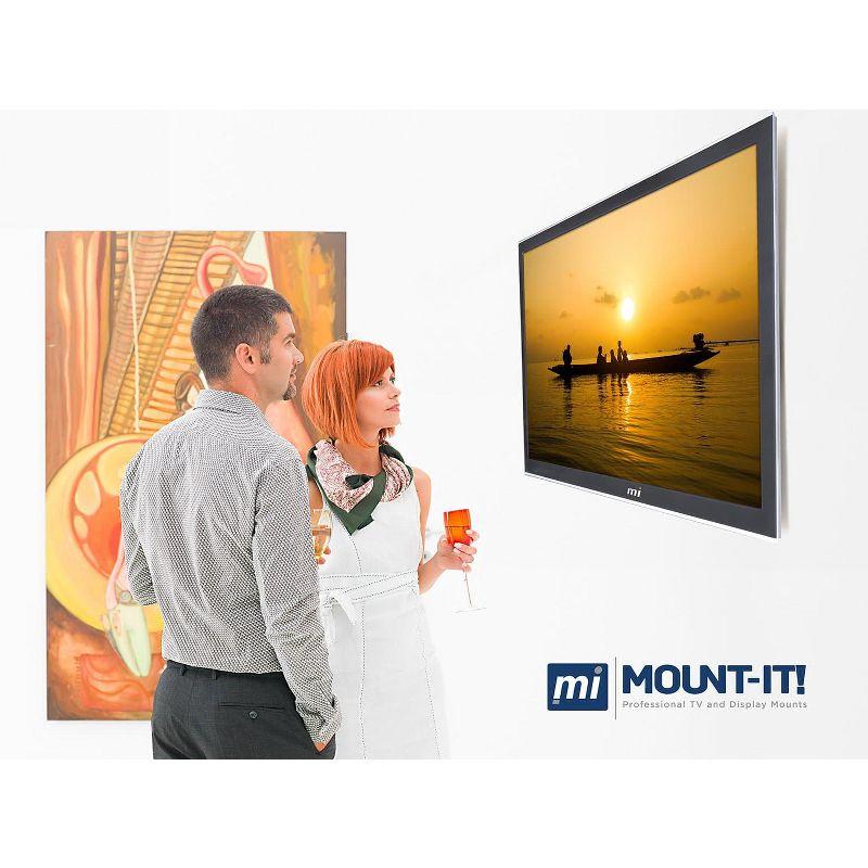 Mount-It! Low-Profile Tilting TV Mount | Flush Mount TV Bracket Wide | Ultra-Thin TV Mount with Tilt for 42-70 in. Screen TVs | 220 lbs. Capacity