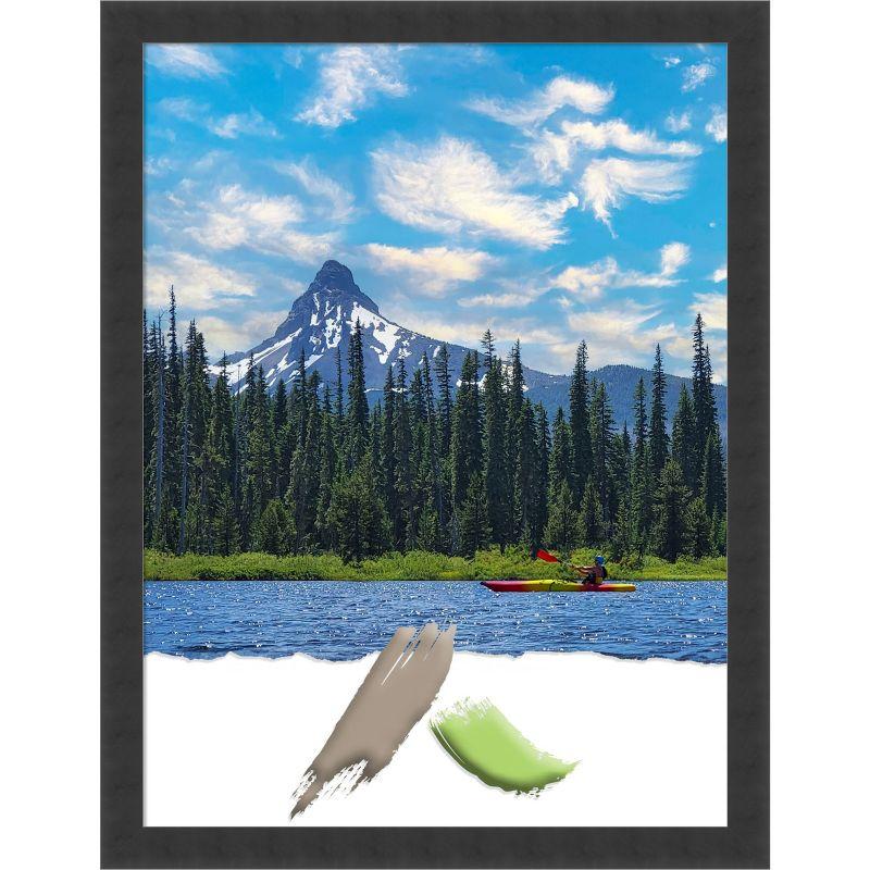 Mezzanotte Black Matte Finish Wood Picture Frame 18x24 Inches