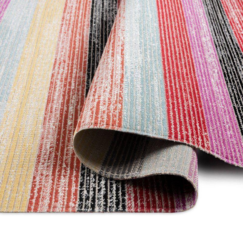 Nicole Miller New York Patio Sofia Estelle Contemporary Striped Indoor/Outdoor Area Rug