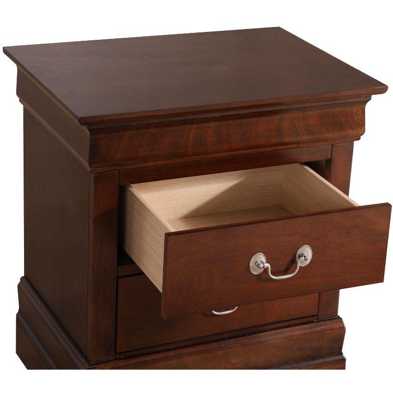 Louis Philippe Classic Cappuccino 2-Drawer Nightstand