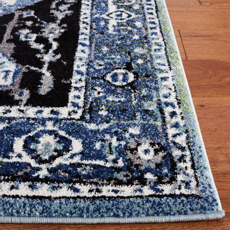 Vintage Hamadan VTH259 Power Loomed Area Rug - Blue/Light Green - 6'7"x6'7" - Safavieh.