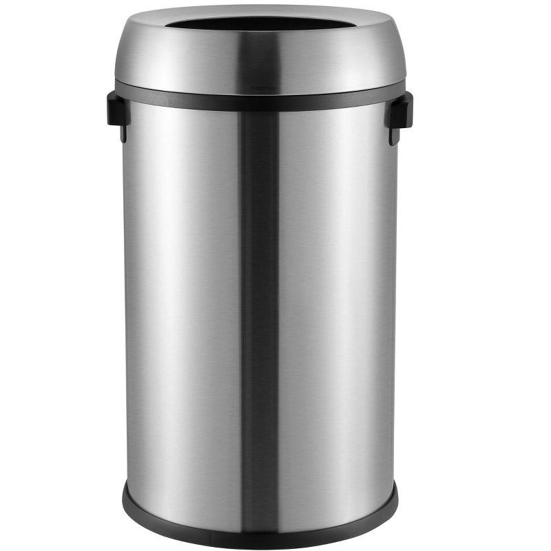 Steel Open Trash Can - 17.2 Gallons