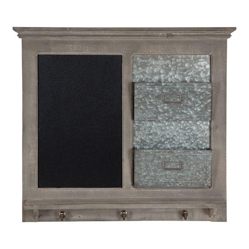 Kate and Laurel Solid Wood Wall Organizer