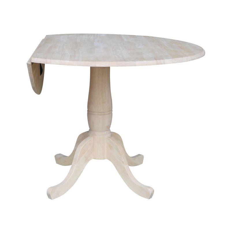 Timothy Round Drop Leaf Table - Unfinished - International Concepts