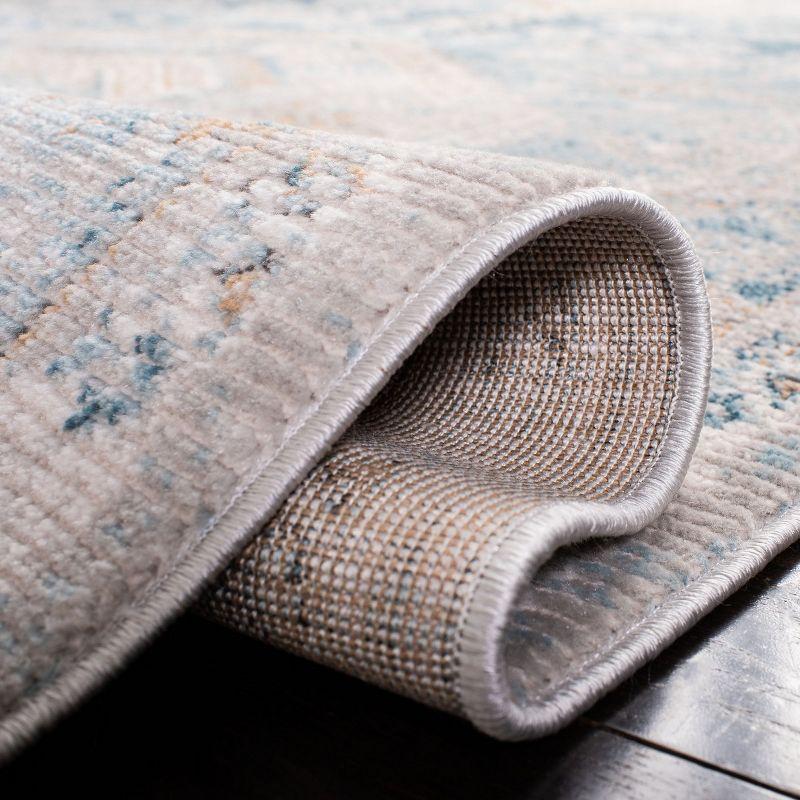Shivan SHV727 Power Loomed Indoor Area Rug - Blue/Gold - 9'x12' - Safavieh