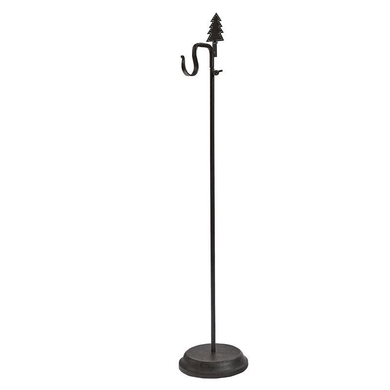 Adjustable Black Iron Tree Stocking Hanger Stand