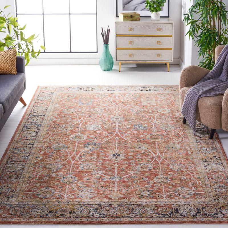 Silverado SVD112 Power Loomed Area Rug - Rust/Blue - 5'x8' - Safavieh.