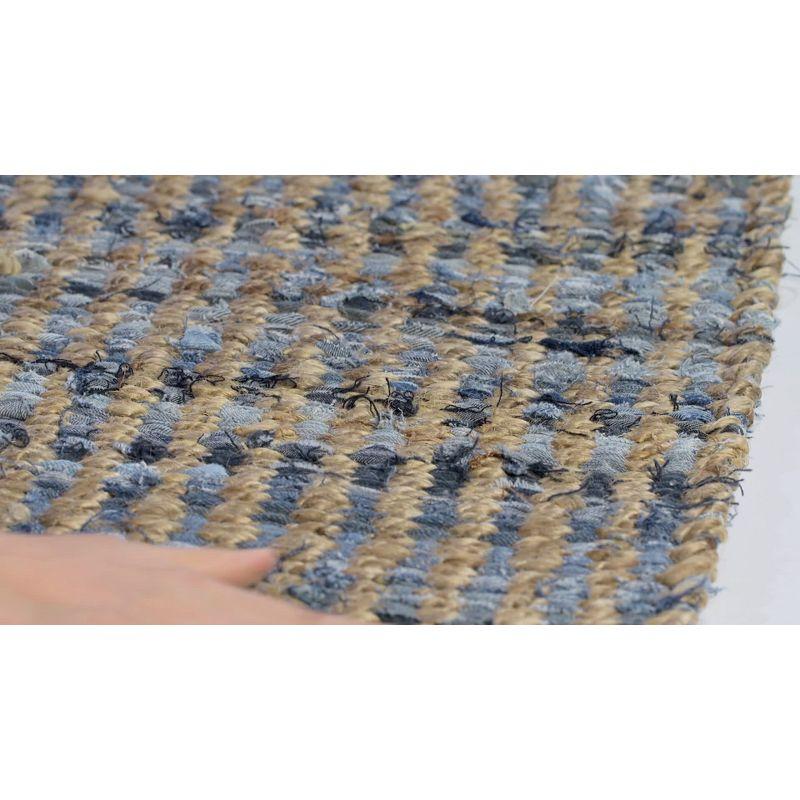 Cape Cod CAP352 Hand Woven Accent Rug - Natural/Blue - 2'x3' - Safavieh.