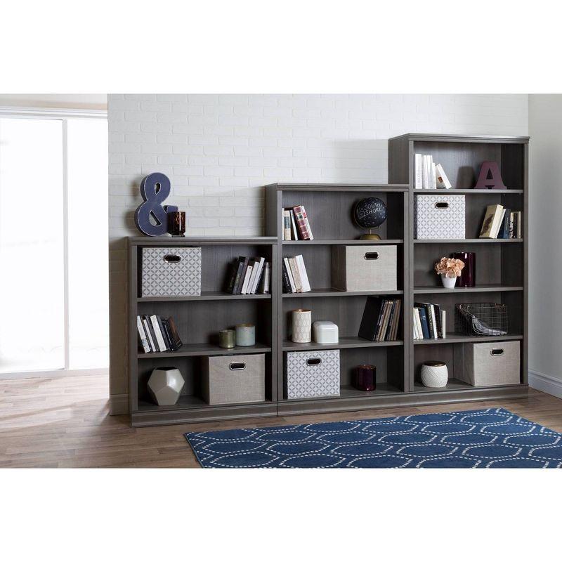 45" Morgan 3 Shelf Bookcase Gray Maple - South Shore