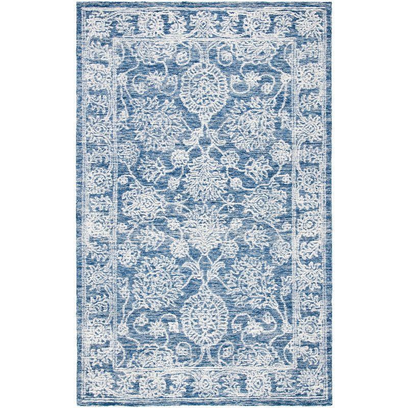 Metro MET806 Hand Tufted Indoor Area Rug - Natural/Blue - 5'x8' - Safavieh