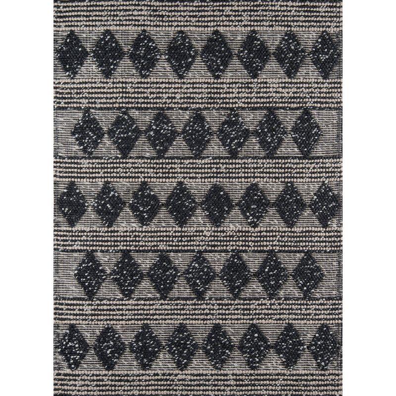 Andes Geometric Accent Rug Black - Momeni