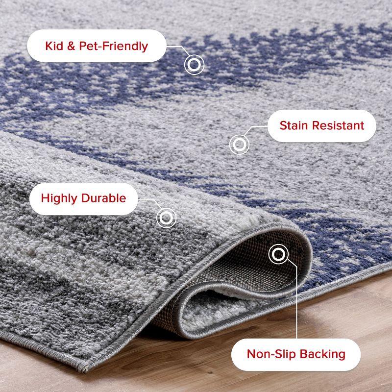 Nuloom Starfish Animal Print 4x6 Indoor Area Rug for Living Room Bedroom Dining Room Kitchen, Grey/Blue