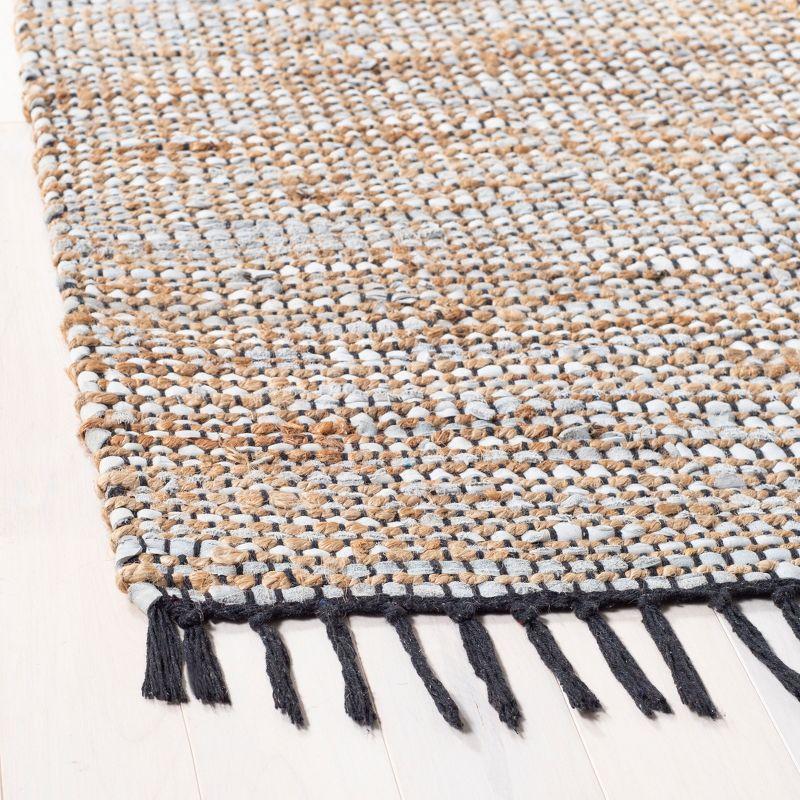 Vintage Leather VTL203 Hand Woven Indoor Accent Rug - Silver - 2'x3' - Safavieh