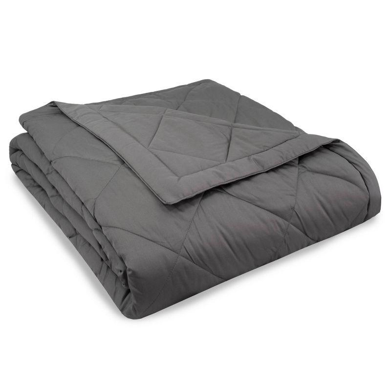 Twin Charcoal Cotton Down Alternative Blanket