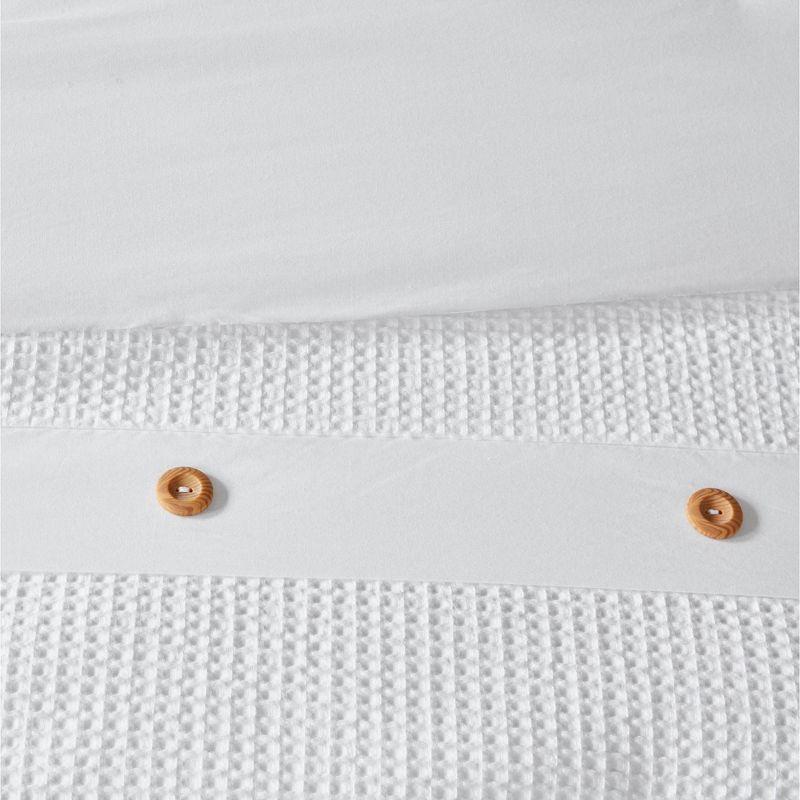 Marcus 3 Piece Cotton Waffle Weave Duvet Cover Set