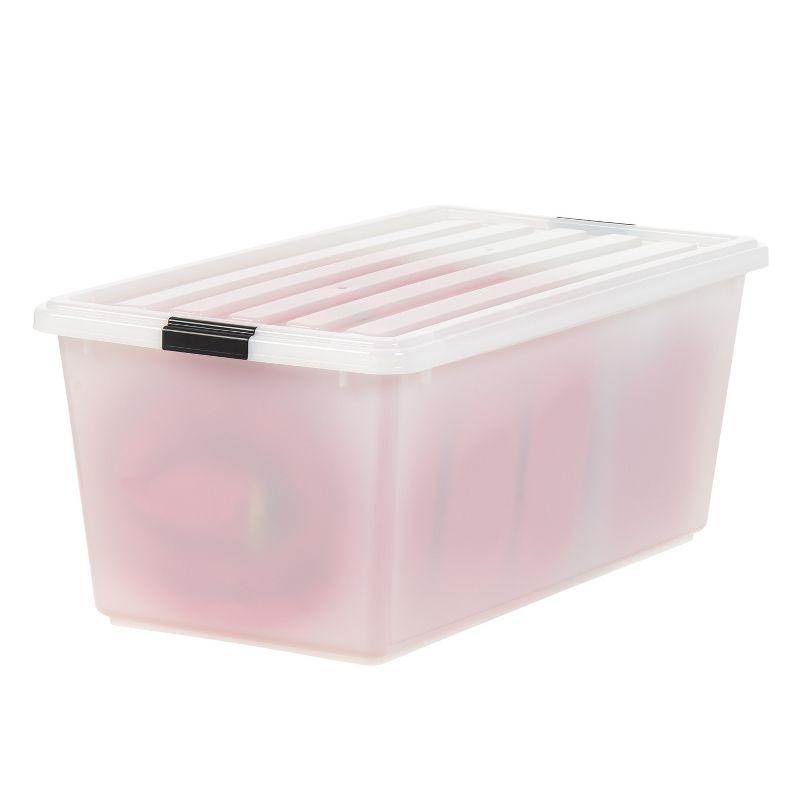 IRIS USA 45/68/91/144qt Plastic Storage Bins with Lids