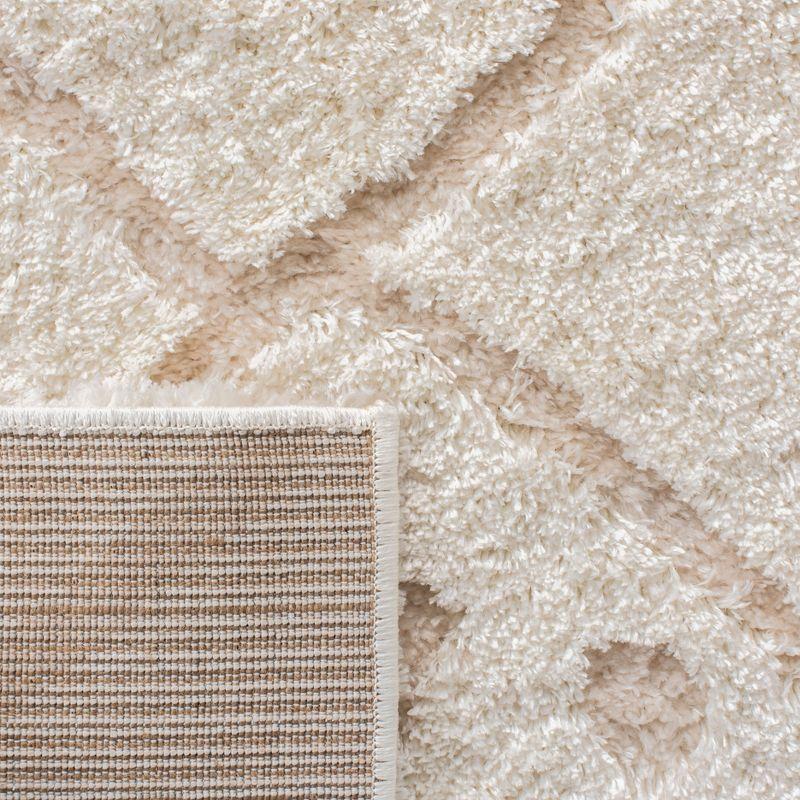 Sparta Shag SPG511 Power Loomed Indoor Area Rug - Ivory/Beige - 5'1"x7'6" - Safavieh
