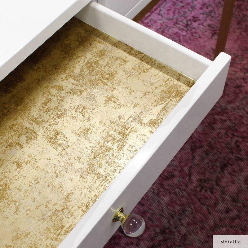 Tempaper & Co. Distressed Gold Removable Peel and Stick Wallpaper, Gold Leaf, 28 sq ft: Nursery, Botanical, Vinyl, Self-Adhesive