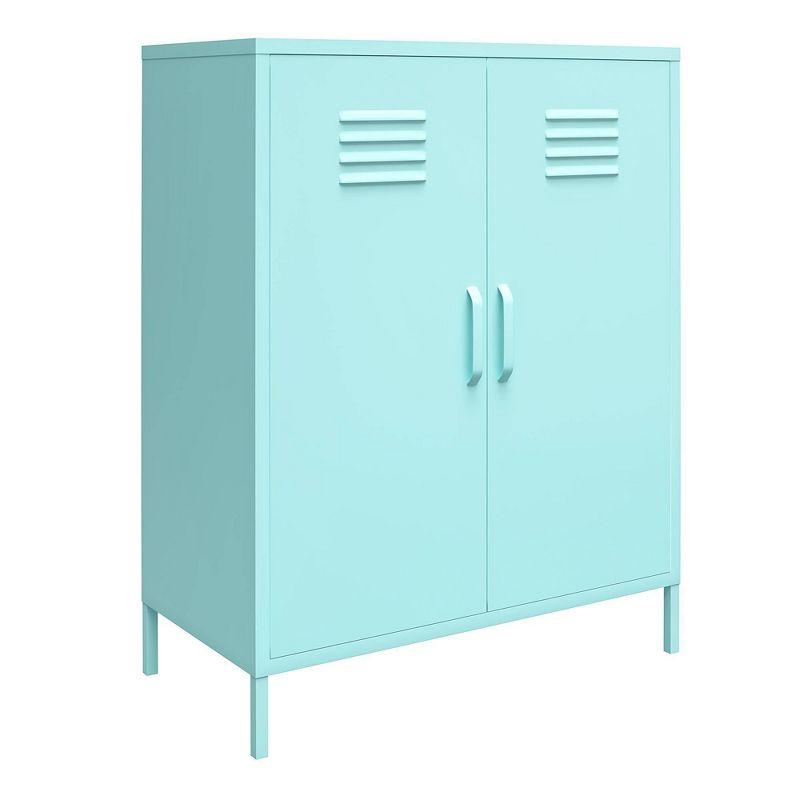 Mint Metal Locker Style Storage Cabinet with Adjustable Shelving