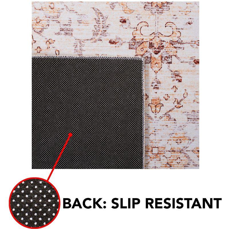 Tucson TSN179 Power Loomed Machine Washable Area Rug - Beige/Gold - 8'x10' - Safavieh.