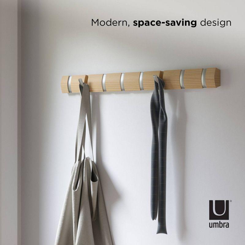 Flip 8 - Hook Solid Wood Coat Rack