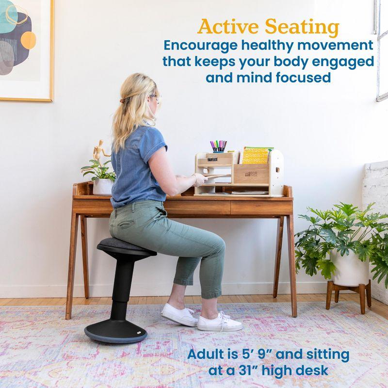 ECR4Kids ECR4Kids Sitwell Wobble Stool with Cushion, Adjustable Height, Active Seating