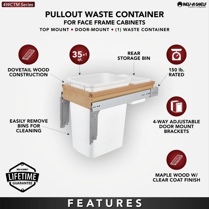 Rev-A-Shelf Pullout Top Mount Waste Bin