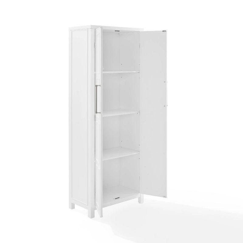 Crosley Cutler Storage Pantry White : Modern Farmhouse Style, 4 Fixed & Adjustable Shelves, MDF Wood Veneer, 65" Height