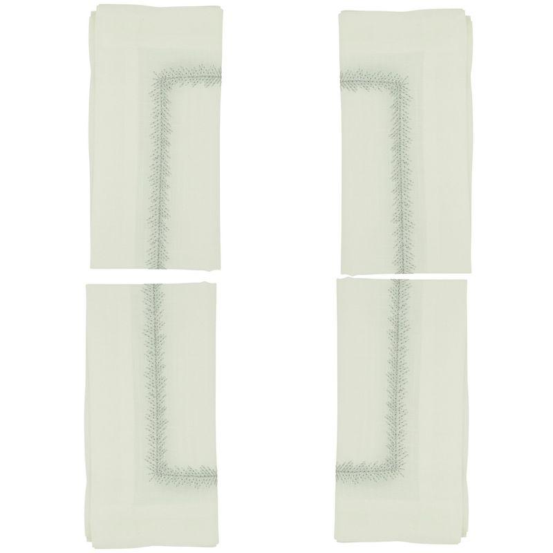 Saro Pomeline Collection Polyester No Pattern Square Napkin (Set of 4)