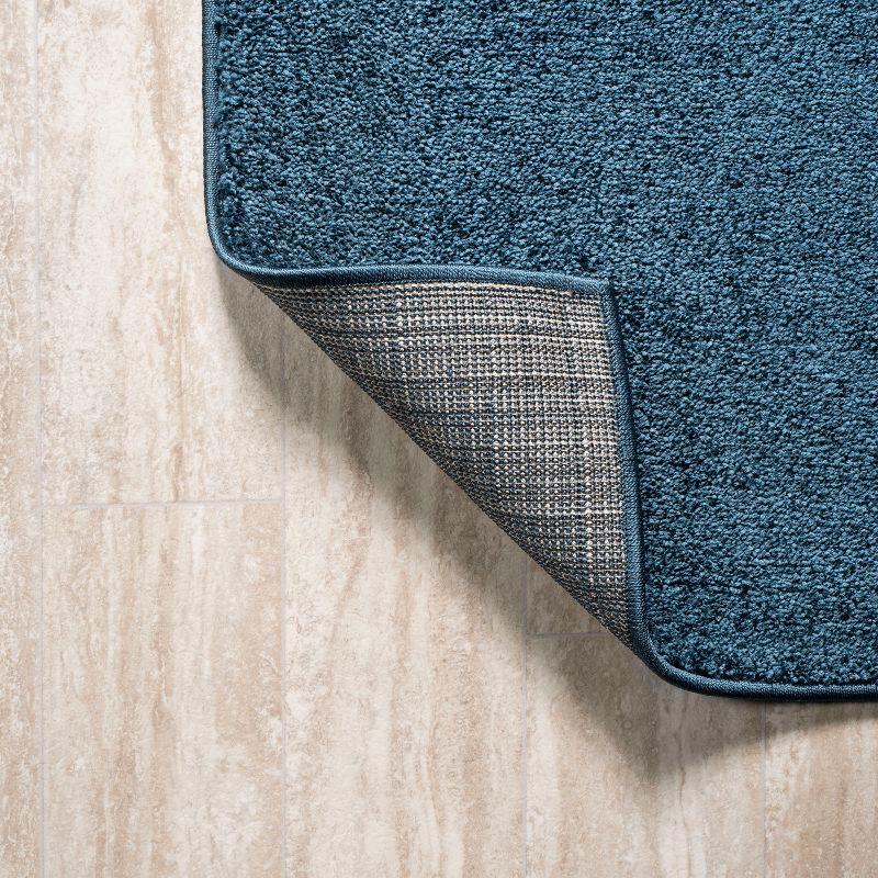 5'x8' Haze Solid Low-Pile Area Rug, Navy - JONATHAN Y