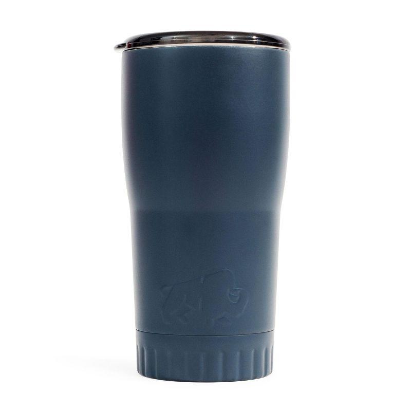 Matte Gray Stainless Steel Travel Tumbler with Open-Sip Lid, 20 Ounces