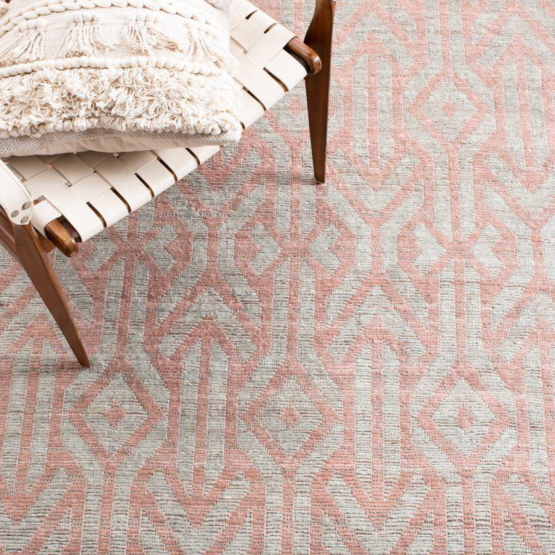 Cape Cod CAP414 Hand Woven Area Rug - Blue/Rust - 6'x6' - Safavieh.