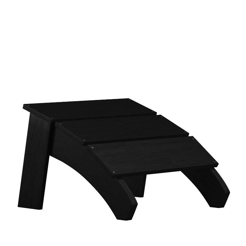 Sawyer Black Poly Resin Adirondack Ottoman Foot Rest