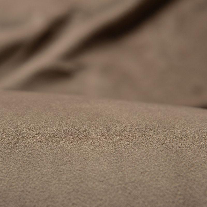 Chanasya 2pk Solid Velvet Room Darkening Blackout Privacy Window Curtain Panels - Set of 2 - 52 x 63 Inches Long - Taupe