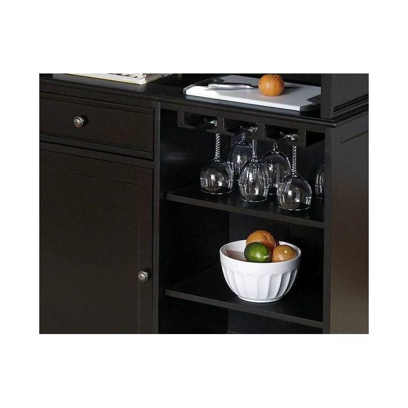 Americana Bar - Black: Home Styles Mid-Century Modern, Hardwood, Adjustable Shelves