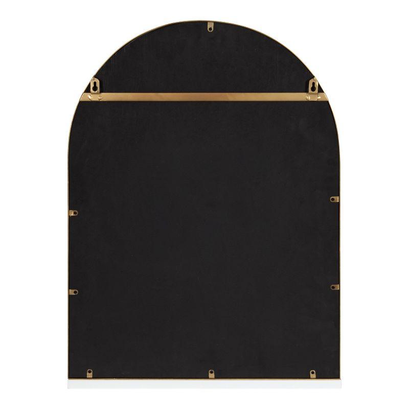 Kate and Laurel Schuyler Arch Wall Mirror with Shelf, 20x28, White