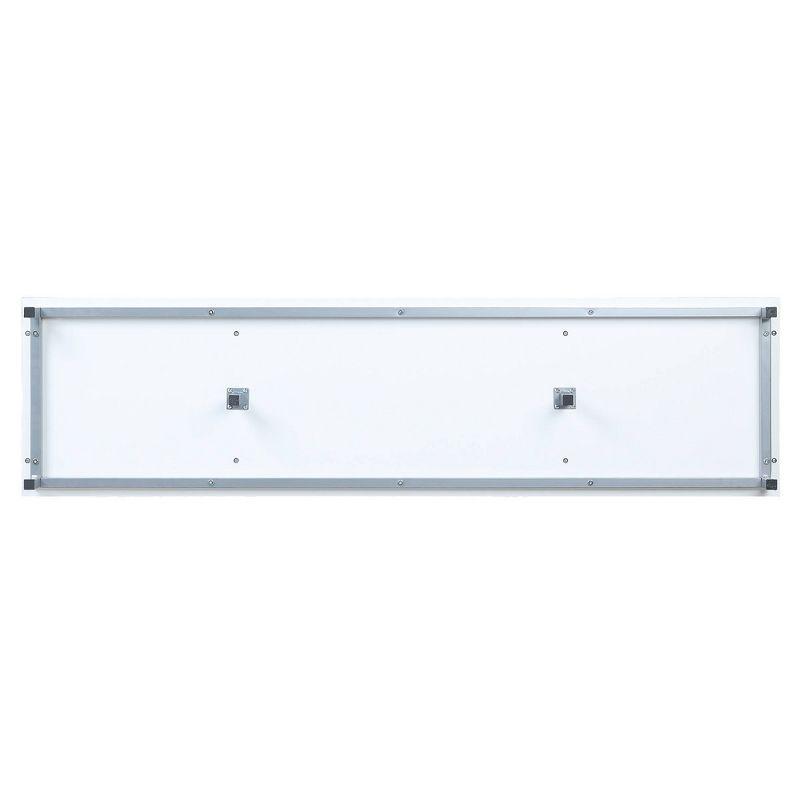 Brighton TV Stand for TVs up to 56" White - Manhattan Comfort: Modern Media Console with Open Glass Shelves & Cable Management