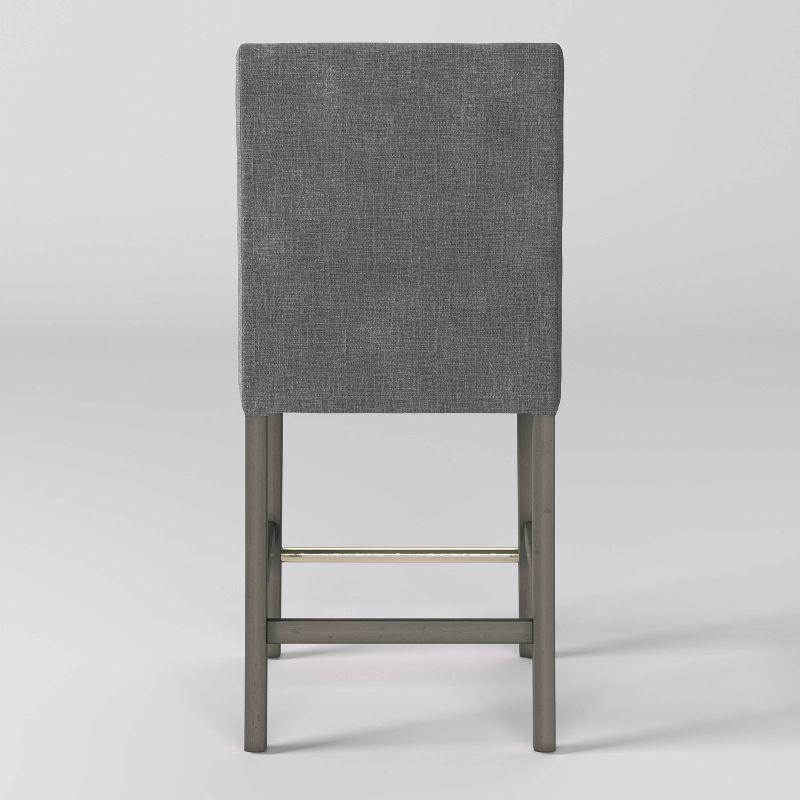 Laura Wooden Counter Height Barstool Gray - CorLiving